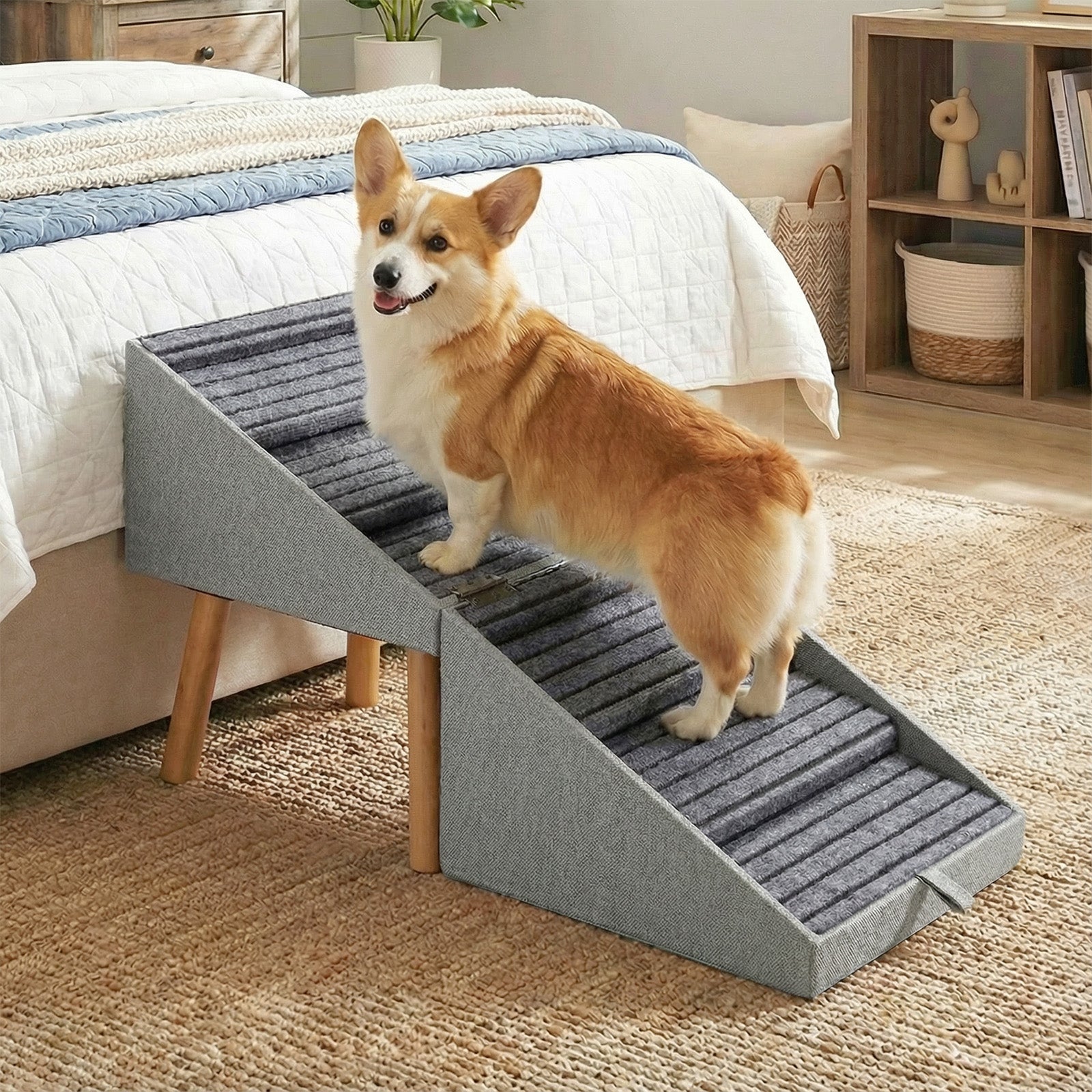 Ziluce 21’’ Dog Ramp Stairs for Bed