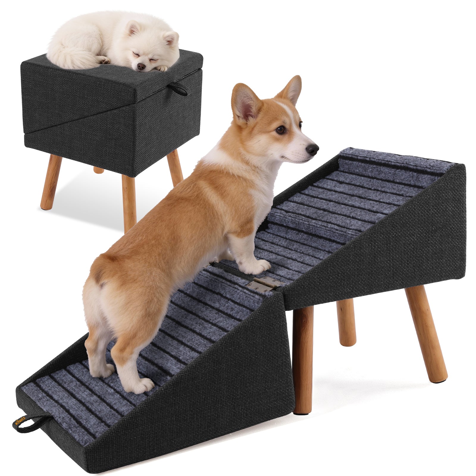 Ziluce 17’’ Dog Ramp Stairs – Comfort & Joint Care