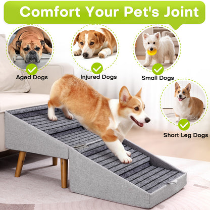 Ziluce 17’’ Dog Ramp Stairs – Comfort & Joint Care