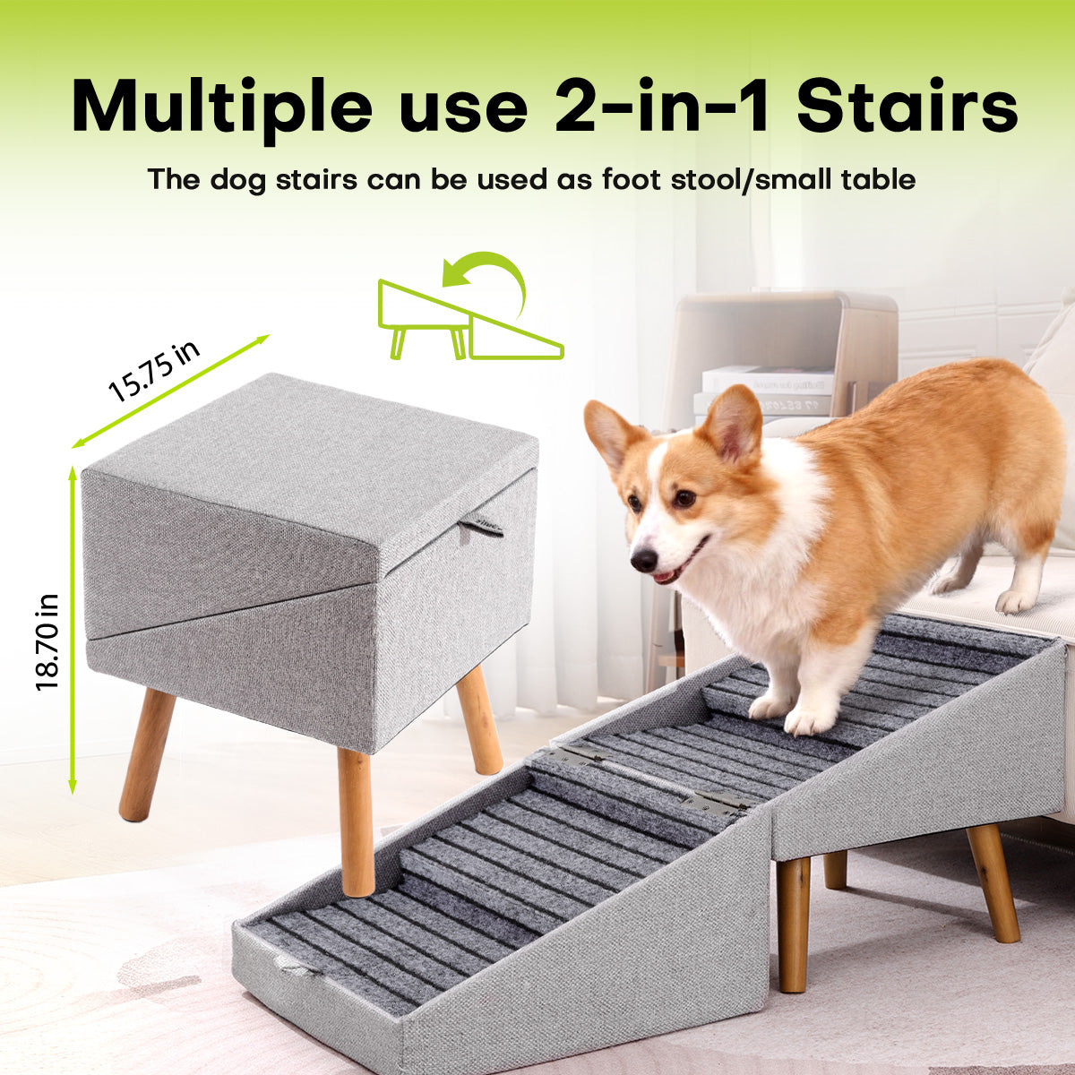 Ziluce 17’’ Dog Ramp Stairs – Comfort & Joint Care