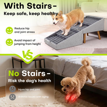 Ziluce 17’’ Dog Ramp Stairs – Comfort & Joint Care