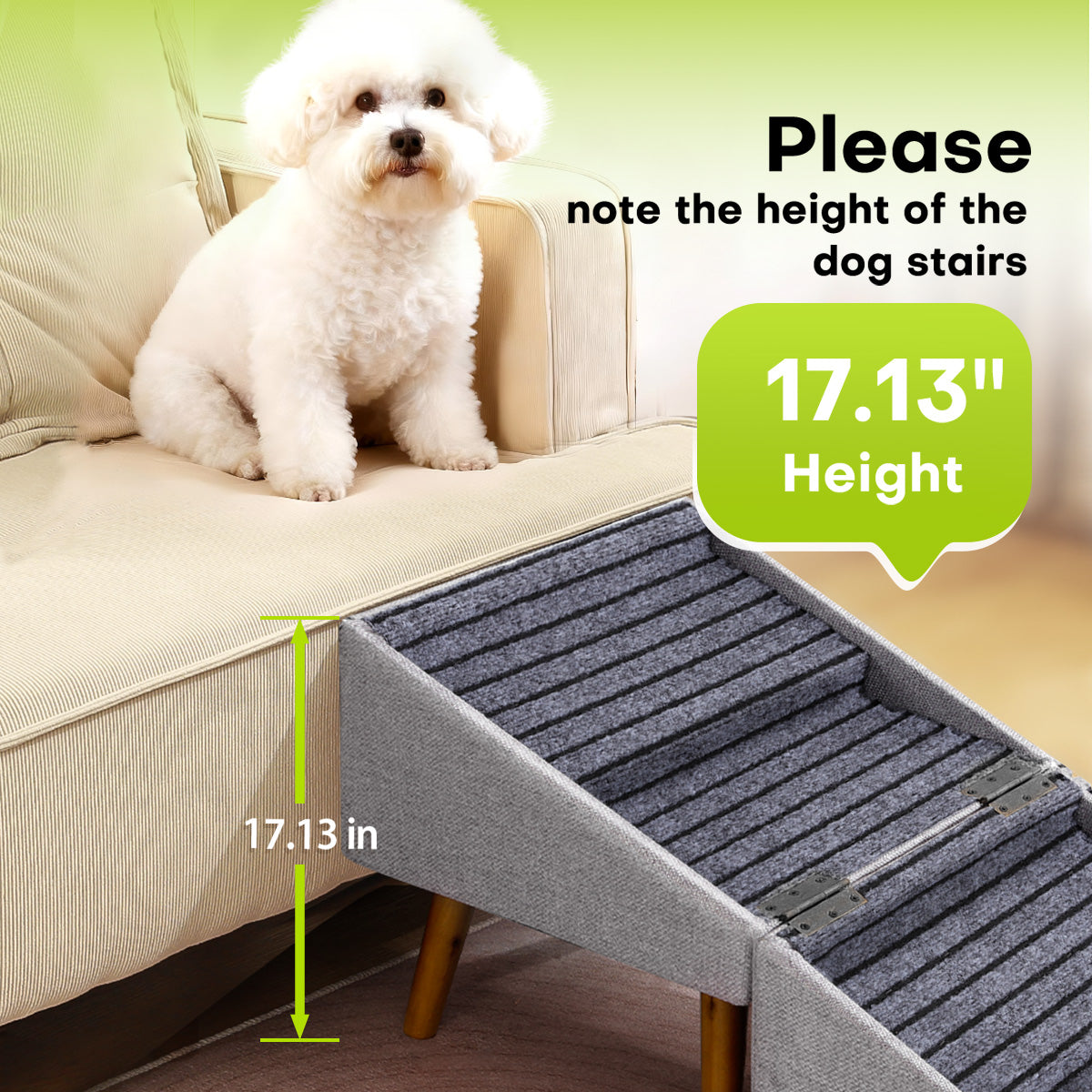 Ziluce 17’’ Dog Ramp Stairs – Comfort & Joint Care